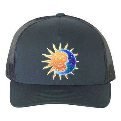 Vintage Sun And Moon Galaxy Yupoong Adult 5-Panel Trucker Hat