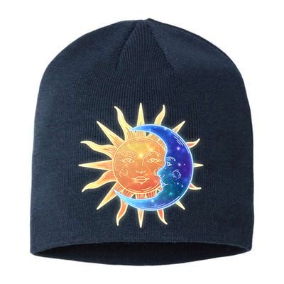 Vintage Sun And Moon Galaxy Sustainable Beanie