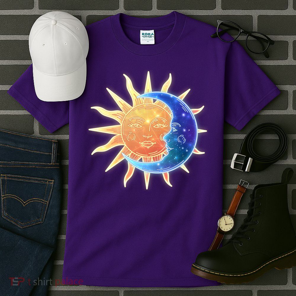 Vintage Sun And Moon Galaxy Tall T-Shirt