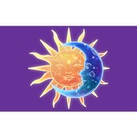 Vintage Sun And Moon Galaxy Bumper Sticker