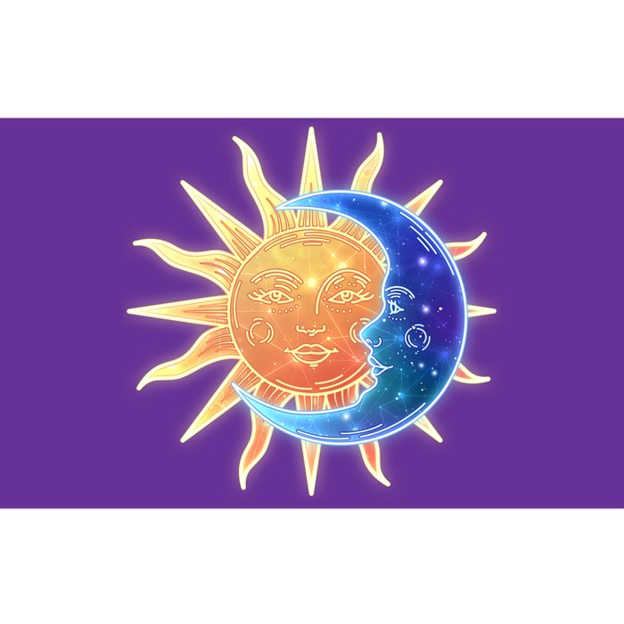 Vintage Sun And Moon Galaxy Bumper Sticker