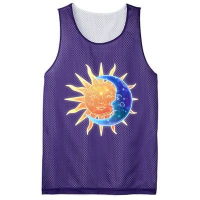 Vintage Sun And Moon Galaxy Mesh Reversible Basketball Jersey Tank