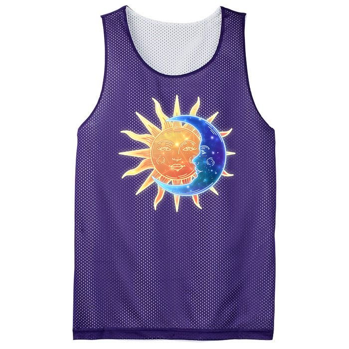 Vintage Sun And Moon Galaxy Mesh Reversible Basketball Jersey Tank