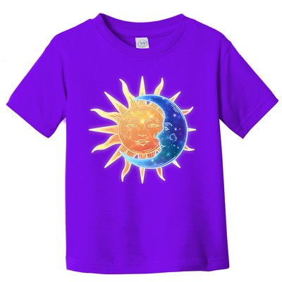 Vintage Sun And Moon Galaxy Toddler T-Shirt