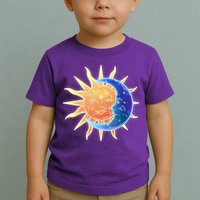 Vintage Sun And Moon Galaxy Toddler T-Shirt