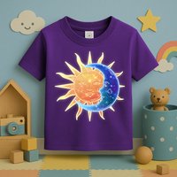Vintage Sun And Moon Galaxy Toddler T-Shirt