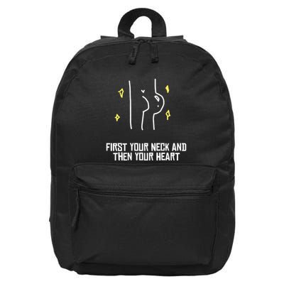 Vee Sensei Aliass First Your Neck And Then Your Heart 16 in Basic Backpack