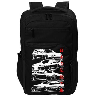 Vintage Skyline Automotive Jdm Legend Tuning Car Impact Tech Backpack