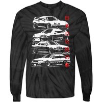 Vintage Skyline Automotive Jdm Legend Tuning Car Tie-Dye Long Sleeve Shirt