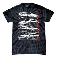 Vintage Skyline Automotive Jdm Legend Tuning Car Tie-Dye T-Shirt