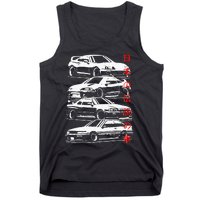 Vintage Skyline Automotive Jdm Legend Tuning Car Tank Top