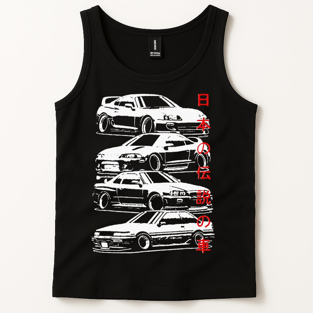 Vintage Skyline Automotive Jdm Legend Tuning Car Tank Top