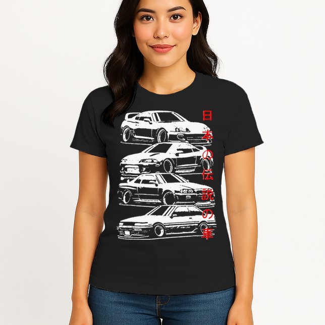 Vintage Skyline Automotive Jdm Legend Tuning Car Womens T-Shirt