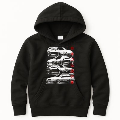 Vintage Skyline Automotive Jdm Legend Tuning Car Kids Hoodie