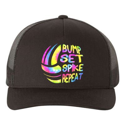 Volleyball Stuff Attire Tie Dye A Teen Girl Player Yupoong Adult 5-Panel Trucker Hat