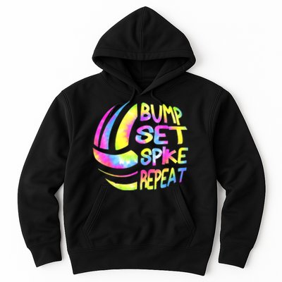 Volleyball Stuff Attire Tie Dye A Teen Girl Player Hoodie