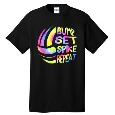 Volleyball Stuff Attire Tie Dye A Teen Girl Player Tall T-Shirt