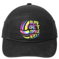 Volleyball Stuff Attire Tie Dye A Teen Girl Player 7-Panel Snapback Hat