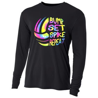 Volleyball Stuff Attire Tie Dye A Teen Girl Player Cooling Performance Long Sleeve Crew