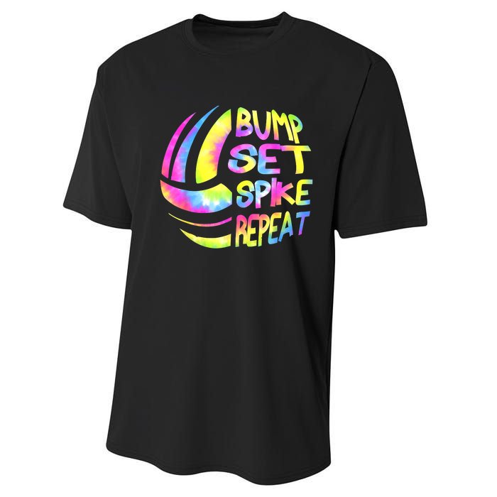 Volleyball Stuff Attire Tie Dye A Teen Girl Player Performance Sprint T-Shirt