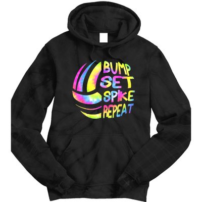 Volleyball Stuff Attire Tie Dye A Teen Girl Player Tie Dye Hoodie