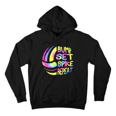 Volleyball Stuff Attire Tie Dye A Teen Girl Player Tall Hoodie