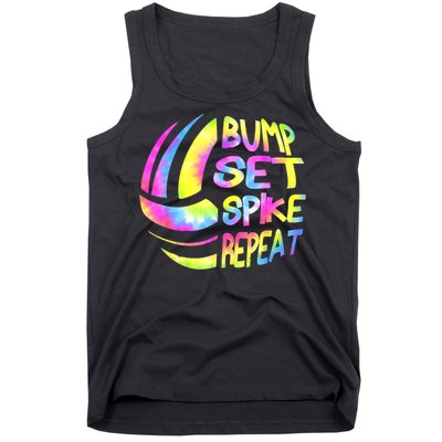 Volleyball Stuff Attire Tie Dye A Teen Girl Player Tank Top