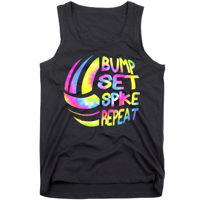 Volleyball Stuff Attire Tie Dye A Teen Girl Player Tank Top