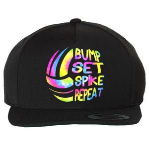 Volleyball Stuff Attire Tie Dye A Teen Girl Player Wool Snapback Cap