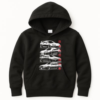Vintage Skyline Automotive JDM Legend Tuning Car Kids Hoodie