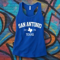 Vintage San Antonio Texas Est 1718 Souvenir Gift Cool Gift Womens Tank Top