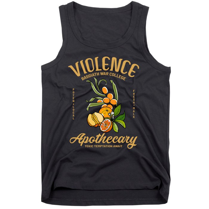 Violet Sorrengail Apothecary Basgiath War College Fourth Wing Dragon Rider Tank Top