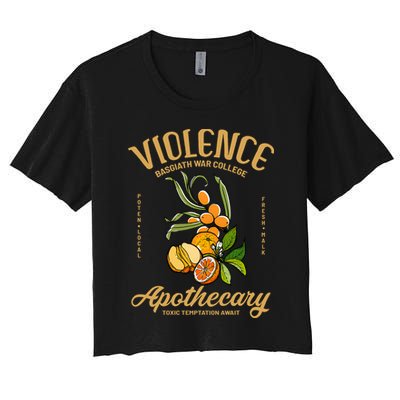 Violet Sorrengail Apothecary Basgiath War College Fourth Wing Dragon Rider Crop Top