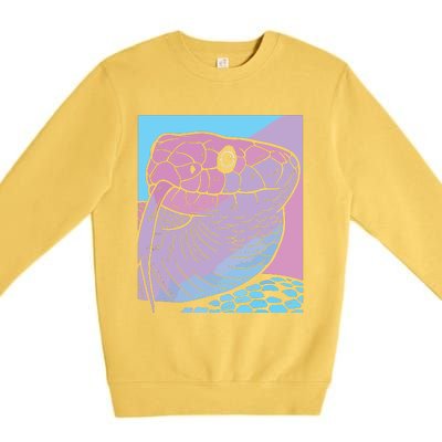 Vaporwave Snake Aesthetic Pastel Goth Serpent Premium Crewneck Sweatshirt