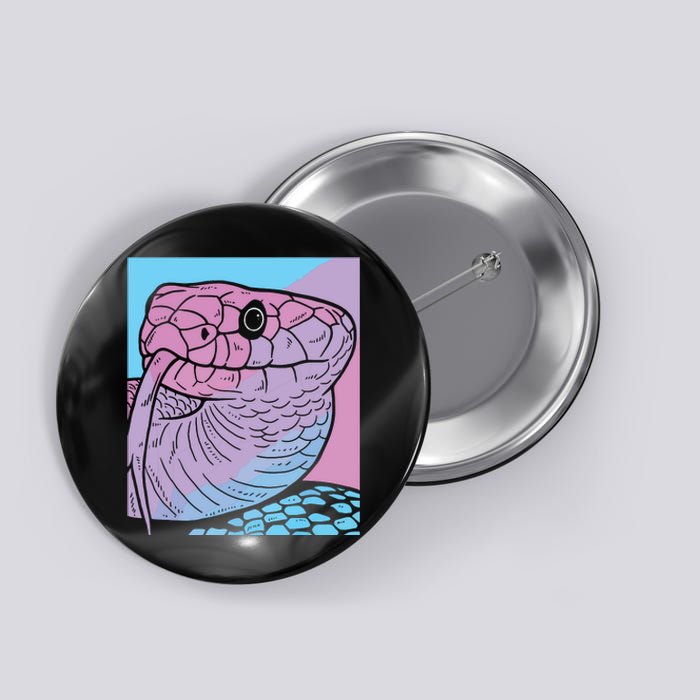 Vaporwave Snake Aesthetic Pastel Goth Serpent Button