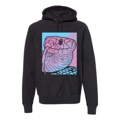 Vaporwave Snake Aesthetic Pastel Goth Serpent Premium Hoodie