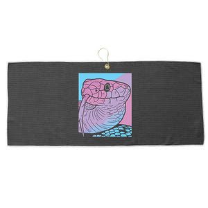 Vaporwave Snake Aesthetic Pastel Goth Serpent Large Microfiber Waffle Golf Towel