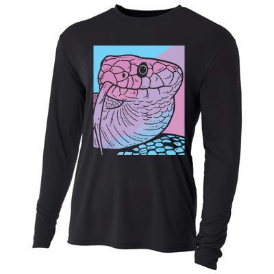 Vaporwave Snake Aesthetic Pastel Goth Serpent Cooling Performance Long Sleeve Crew