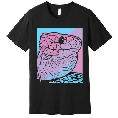 Vaporwave Snake Aesthetic Pastel Goth Serpent Premium T-Shirt