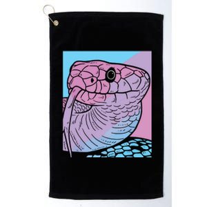 Vaporwave Snake Aesthetic Pastel Goth Serpent Platinum Collection Golf Towel