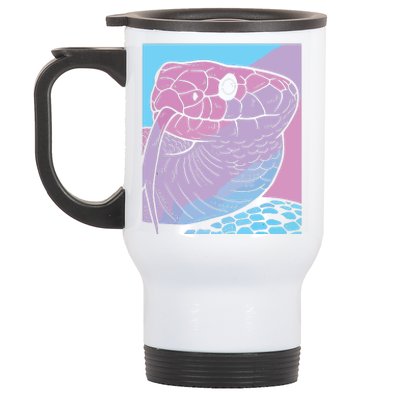 Vaporwave Snake Aesthetic Pastel Goth Serpent Stainless Steel Travel Mug