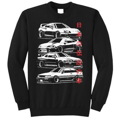 Vintage Skyline Automotive Jdm Legend Tuning Car Tall Sweatshirt