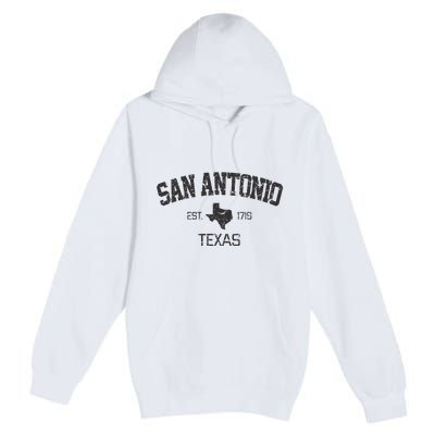 Vintage San Antonio Texas EST 1718 Souvenir Gift Premium Pullover Hoodie