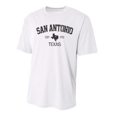 Vintage San Antonio Texas EST 1718 Souvenir Gift Performance Sprint T-Shirt