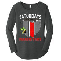 Vintage Saturdays Are For The Buckeye State Grunge Women's Perfect Tri Tunic Long Sleeve Shirt