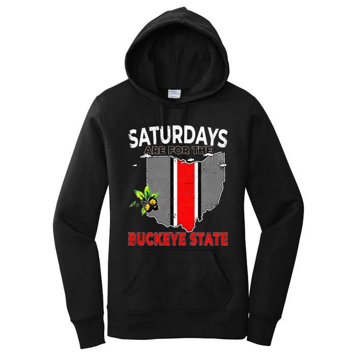 Vintage Saturdays Are For The Buckeye State Grunge Women's Pullover Hoodie