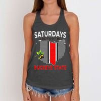 Vintage Saturdays Are For The Buckeye State Grunge Women's Knotted Racerback Tank