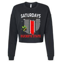 Vintage Saturdays Are For The Buckeye State Grunge Cropped Pullover Crew