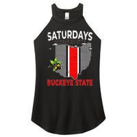 Vintage Saturdays Are For The Buckeye State Grunge Women's Perfect Tri Rocker Tank