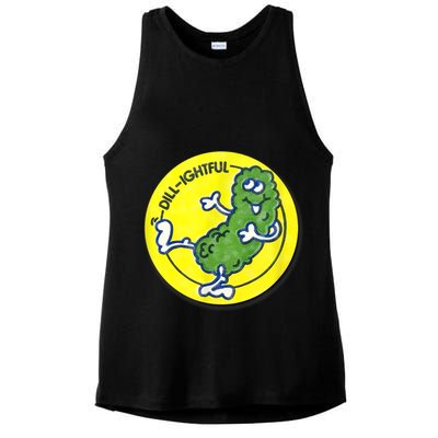 Vintage Scratch And Sniff Sticker Dill Pickle, DillLightful Ladies PosiCharge Tri-Blend Wicking Tank